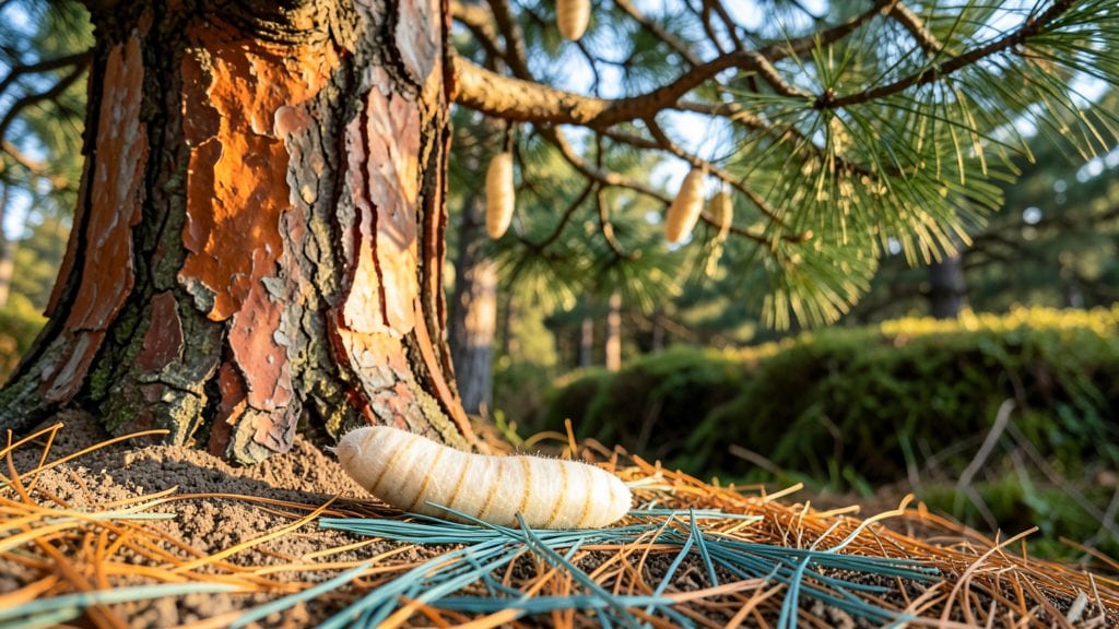 Pine Tree Cocoons: Silkworm Harvesting Guide for Natural Mulch
